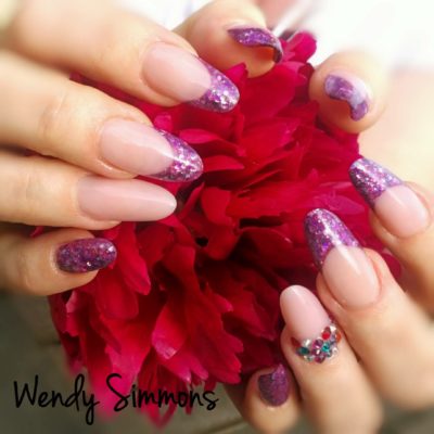Purple nail art